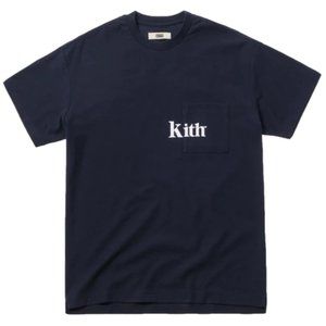 Kith Serif Quinn Pocket Tee Navy XS